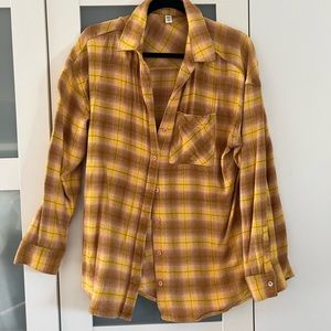 Yellow Plaid Shacket BP - XS